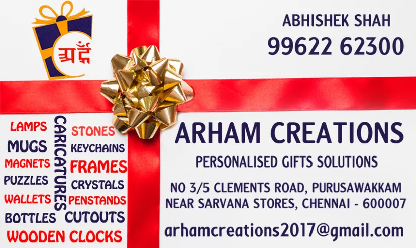 Arham Creations - the personlised gifts store