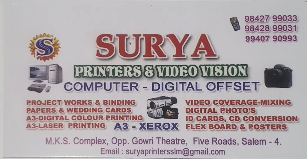 SURYA (Printers, Video Vision & Galaxy Lab)