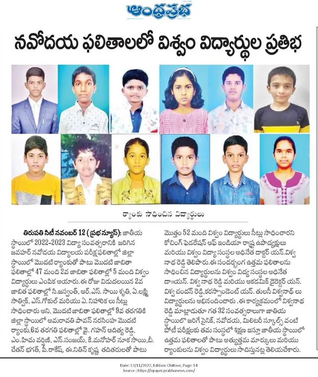 VISWAM SAINIK & NAVODAYA COACHING INSTITUTE - 3