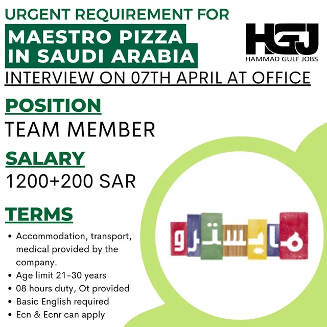 Hammad Gulf Jobs - Hotel Management | Kitchen Helper Jobs | Service Crew Jobs - 3