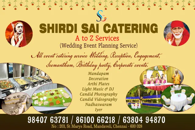 SHIRDI SAI CATERING - wedding catering services, brahmin catering services, pure veg catering - 6