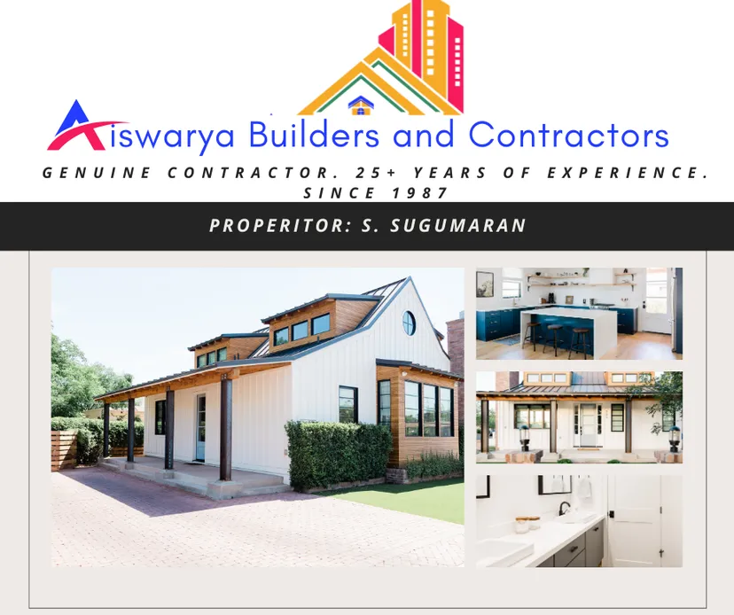 Aiswarya Builders and Contractors. Prop: S. Sugumaran