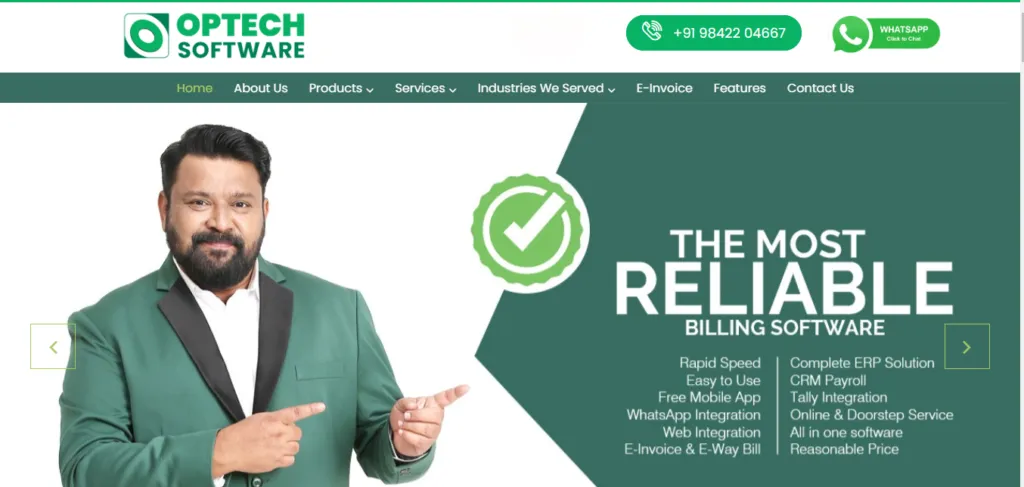 OPTECH- GST BILLING SOFTWARE IN COIMBATORE