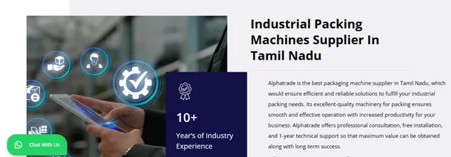 Alphatrade - Industrial Packing Machines Supplier in tamilnadu - 3