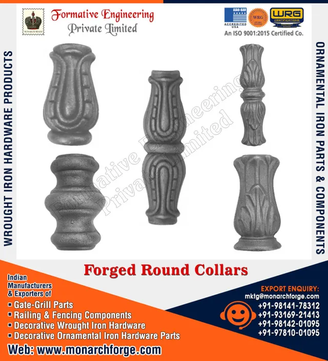 Wrought Iron Hardware, Gate Grill Parts, Railing & Fencing Components Manufacturers Exporters in India Ludhiana www.monarchforge.com +91-9814201095, +91-9781001095 - 3