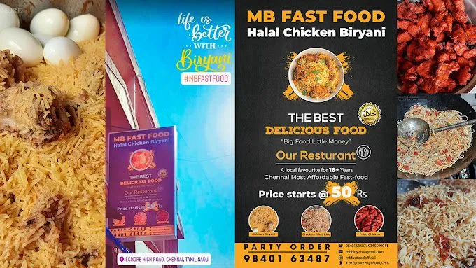 MB Fast Food Halal Chicken Biriyani