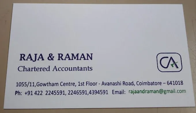 RAJA & RAMAN Chartered Accountants