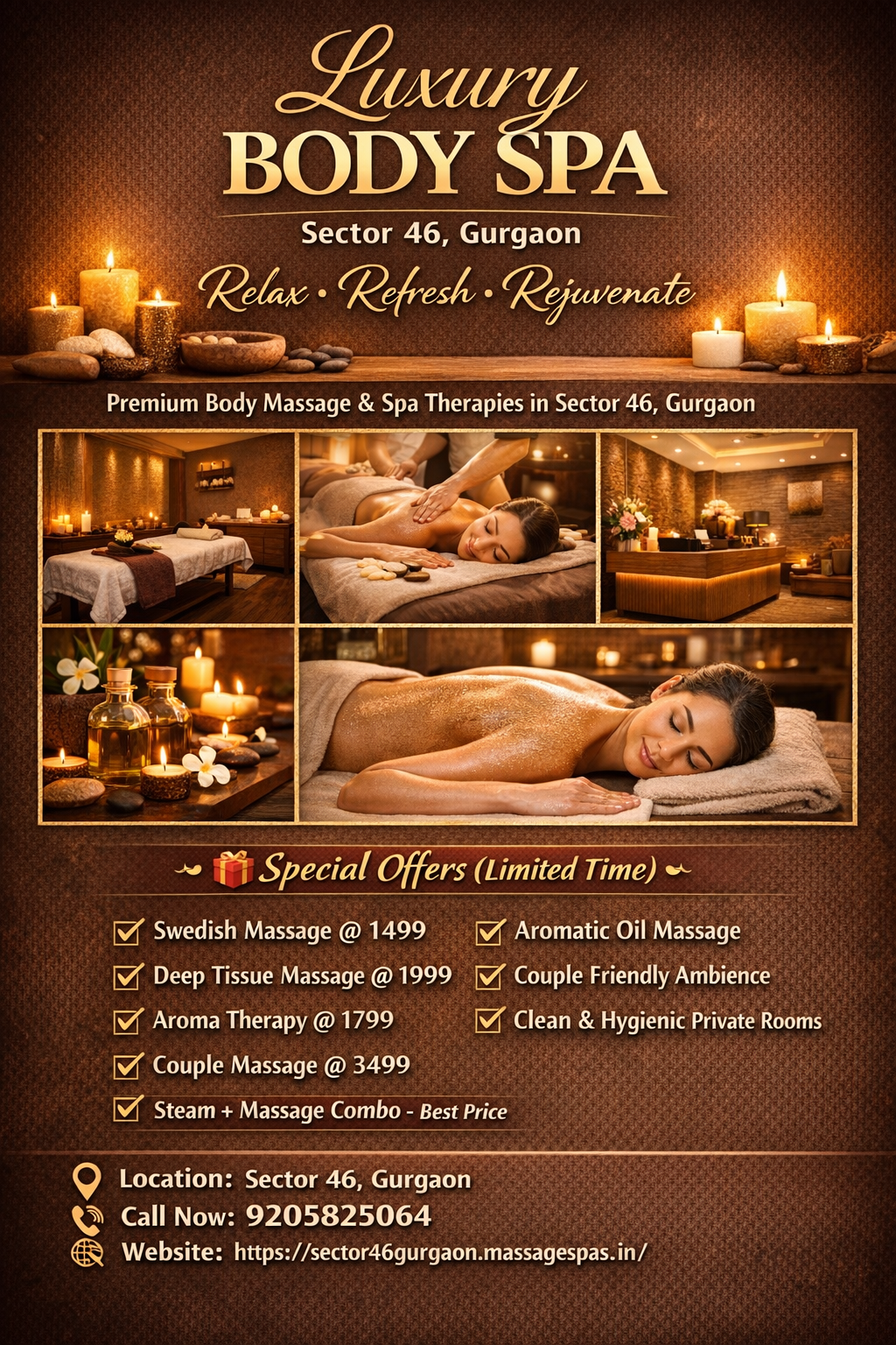 Luxury Body Spa in Sector 46 – Premium B2B Massage & Relaxation Therapy