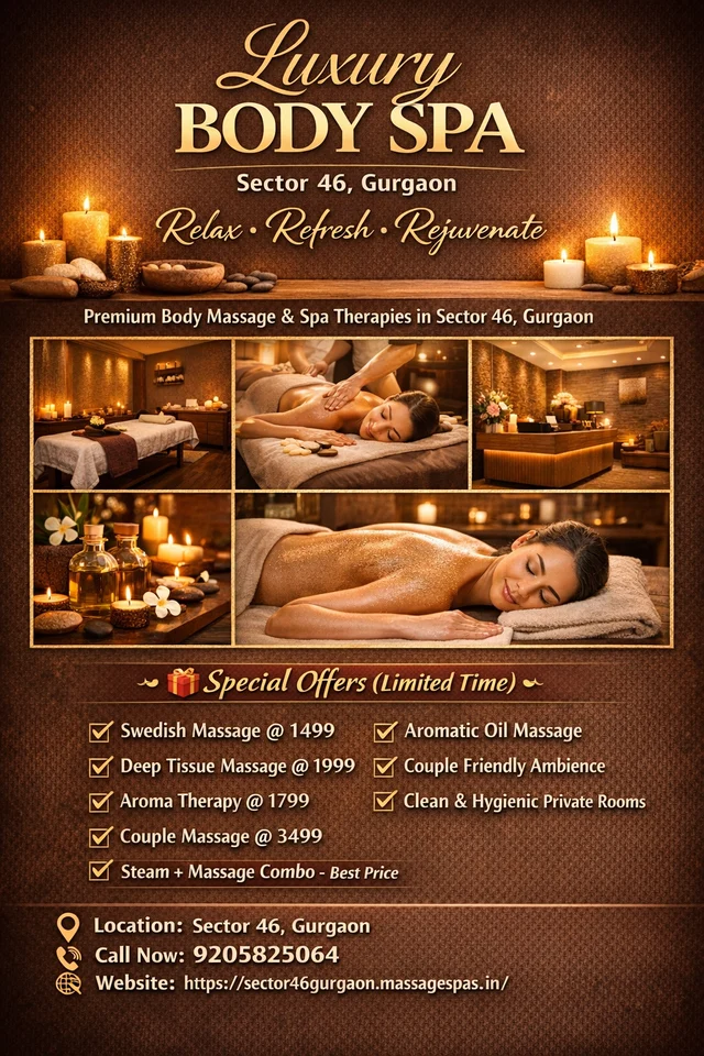 Luxury Body Spa in Sector 46 – Premium B2B Massage & Relaxation Therapy