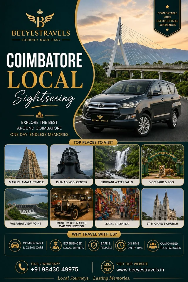 Bee Yes Travels Coimbatore Cab Taxi Service - 4