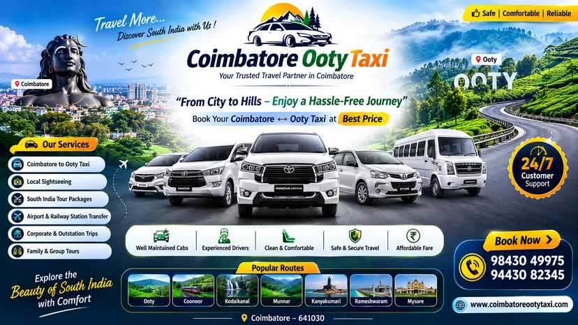 Best Taxi Service in Coimbatore Ooty Taxi
