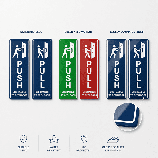 Push Pull Glass Door Stickers | Custom Signs - 3