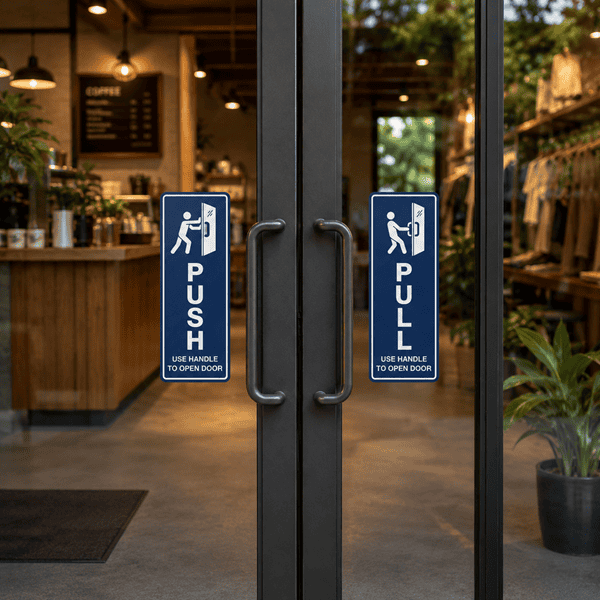 Push Pull Glass Door Stickers | Custom Signs - 4