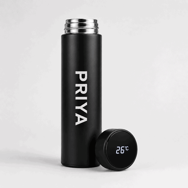 Personalised Bottle with LED Temperature Display