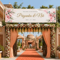 Wedding Flex Banner with Names and Photos | Tagsen