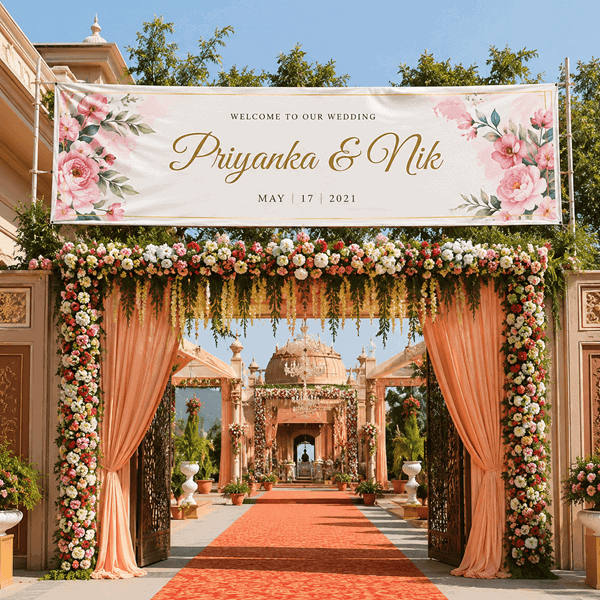 Wedding Flex Banner with Names and Photos | Tagsen