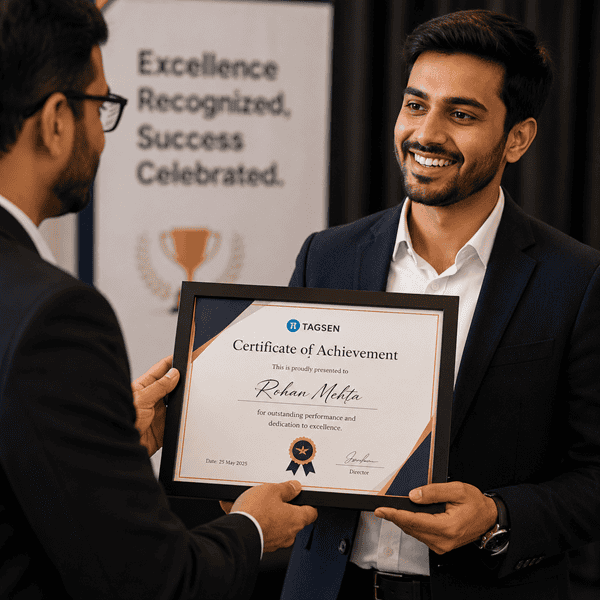 Framed Certificate Online for Awards | Tagsen India - 2