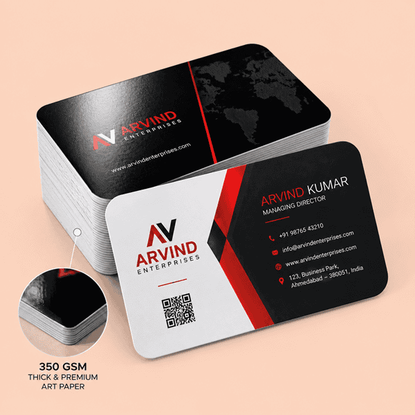 Premium Glossy Visiting Cards Online | Tagsen