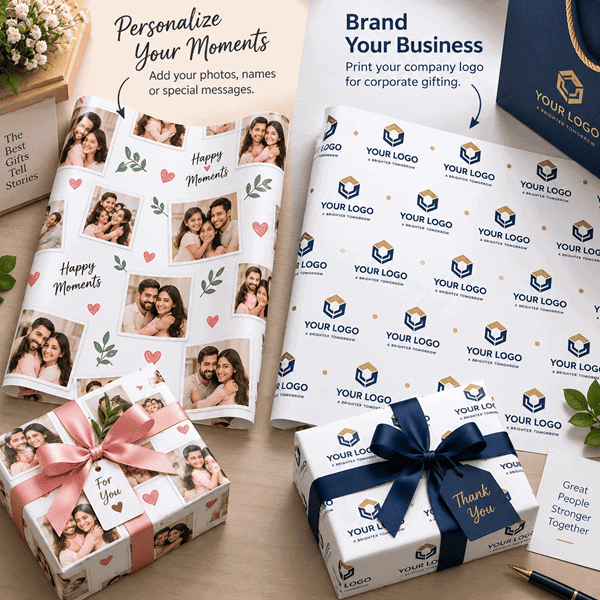 Personalized Gift Wrapping Paper Online | Tagsen - 4