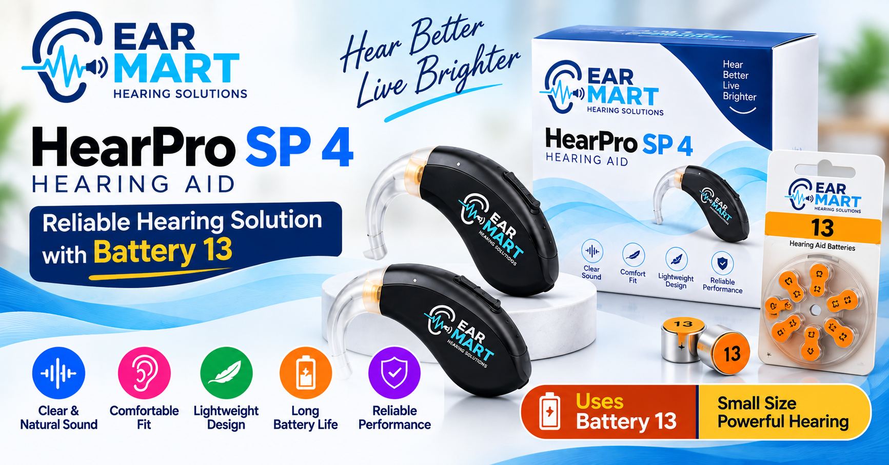 EarMart HearPro SP4 Digital BTE Hearing Aid