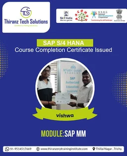 ThiranzTechSolutions - SAP Training Institute In Trichy | SAP FICO | S/4 HANA | SAP MM | SAP ABAP| in Trichy (Tiruchirappalli)